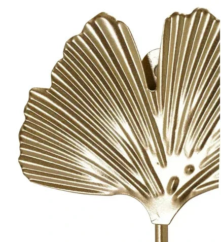 Crystal Art Gallery Indoor Gold Hook Leaf Size Farmhouse Decorative Figurine, Set of 3, 4"x 5"