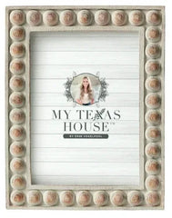 My Texas House 5" x 7" Ivory Rustic Ball Resin Tabletop Picture Frame