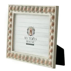 My Texas House 5" x 7" Ivory Rustic Ball Resin Tabletop Picture Frame