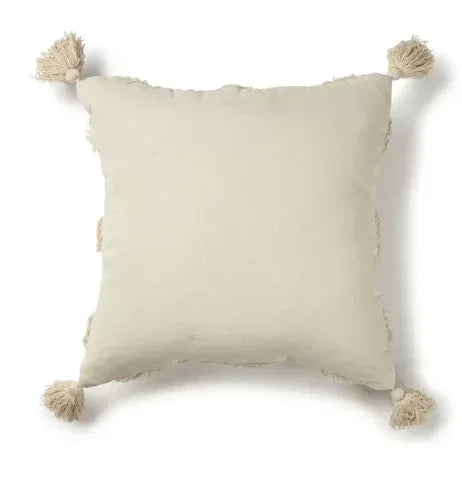 Better Homes & Gardens Tufted Trellis Decorative 20" Square Throw Pillow, Natural, 1 per Pack