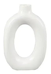 Mainstays 8" Circular Ceramic White Donut Vase