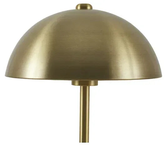 Better Homes & Gardens 18" Modern Dome Touch On/Off Table Lamp, Brass