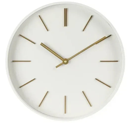 Better Homes & Garden 20" Round Indoor Modern White Analog Wall Clock