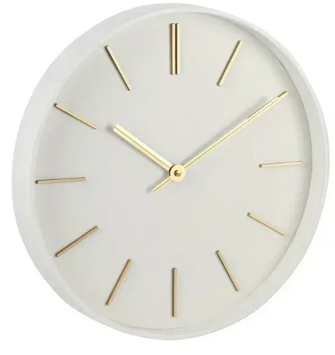 Better Homes & Garden 20" Round Indoor Modern White Analog Wall Clock