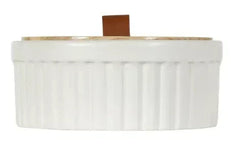 Better Homes & Gardens 2.5" x 6.18" Ribbed off-White/Cream Ceramic Decorative Container