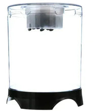 Betta tank with clear sides, black base, and white hydroponic insert