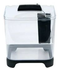 1.5-gallon betta fish tank kit with clear plastic body and black filter top