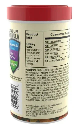 Tetra Tropical Color Fish Food Flakes 2.2 Ounces, Clear Water Advanced Formula