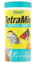 TetraMin Tropical Crisps can, net wt 3.28 oz, with fish graphics