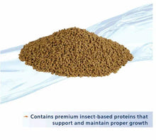 Brown tropical fish food pellets pile for Aqueon Nutrinsect tropical pellets serving