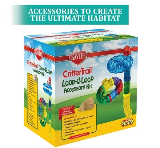 Kaytee Critter-Trail Fun-nel Loop-D-Loop Accessory Kit Small Animal Habitat Tubes