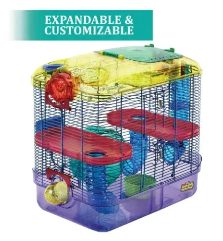 Kaytee Critter Trail Two Level Habitat for Pet Dwarf Hamsters, Gerbils or Mice