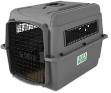 Petmate Sky Kennel gray dog crate with front wire door and vented top