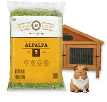 Alfalfa hay bag with pet illustration and Bunny Honey label