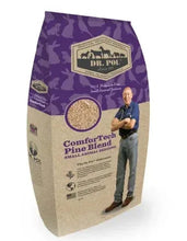 Small animal bedding bag, beige with purple camouflage top and Dr. Pol ComforTech label