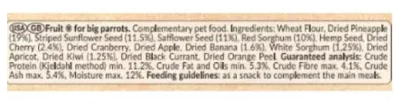 A&E Cage Co Smakers MAXI Parrot Fruit Treat Stick, Twin Pack