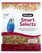 Small-bird seed food bag: ZuPreem Smart Selects, Essential Nutrition, 2 lb