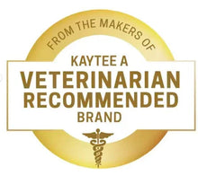 Kaytee A veterinarian recommended brand seal on food packaging