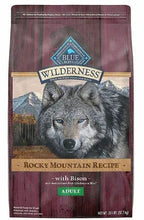 Blue Buffalo Wilderness dog food bag with bison recipe label