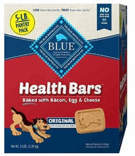 Blue Buffalo Health Bars dog treats, baked bacon egg & cheese, 5-lb box front