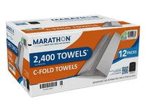 Marathon C-fold paper towels multipack cardboard carton, 12 packs