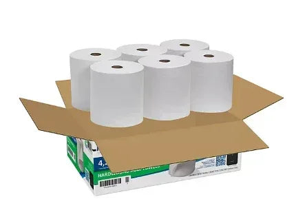 Marathon Hardwound Paper Towel Rolls, White 700 ft./roll, 6 rolls