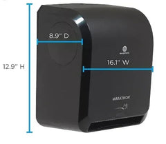 Marathon Automated Hardwound Paper Towel Dispenser, Black