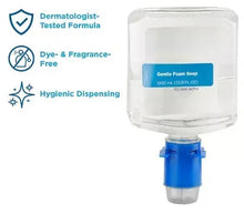 Fragrance-free gentle foam soap refill bottle with pump dispenser, clear liquid