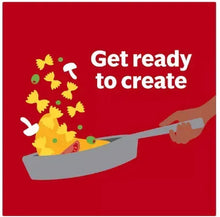 Campbell's soup multipack box panel with 'Get ready to create' text