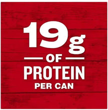 19g protein per can label on a red soup package