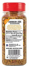 McCormick Caribbean Jerk seasoning bottle, back label with nutrition facts.