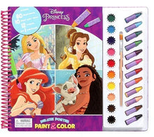 Deluxe poster paint and color set with Disney Princess spiral pad and multicolor sticks