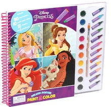 Disney Princess deluxe poster paint set with spiral sketch pad and colored paint sticks