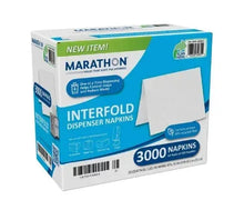Interfold 1-ply napkin case, white napkins in dispenser box