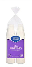 Translucent cold plastic cups, 12 oz, 260 count, Berkley Jensen brand
