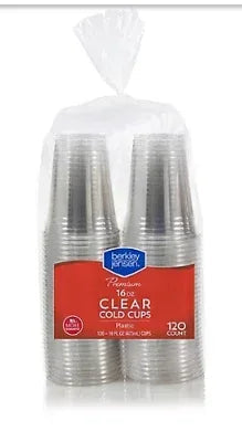 Berkley Jensen 16-Oz. Plastic Cold Cups, 120 ct.