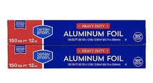Heavy-duty aluminum foil multipack, 12 in and 150 sq ft per roll, Berkeley Jensen