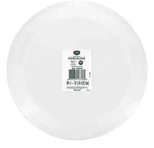 White round paper plate, plain surface