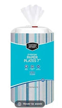 Pack of 7 in paper plates, 330 ct, teal striped label with berkley Jensen logo