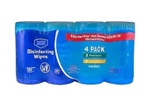Household disinfecting wipes, blue 4-pack roll packs (340 wipes)