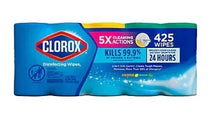 Clorox disinfecting wipes value pack, blue package, 5 pk, 425 wipes, kills 99.9%