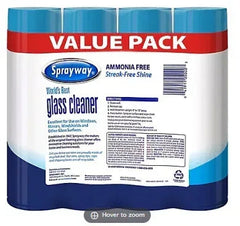 Sprayway Glass Cleaner, 4 pk./ 19 oz.