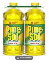 Pine-Sol multi-surface cleaner bottles, two-pack, yellow lemon fresh liquid