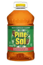 Pine-Sol multi-surface cleaner bottle with orange liquid