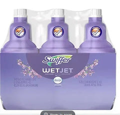 Swiffer WetJet Multi-purpose Floor Cleaner Solution, Febreze Lavender Vanilla and Comfort Scent, 3 ct./1.25L