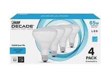 Feit Electric LED BR30 bulb 4-pack, 65W equivalent daylight on box front