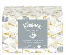 Kleenex Professional hand towel box with Kleenex logo and gold geometric pattern