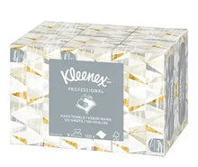 Kleenex Professional hand towel case, side view with gold geometric pattern