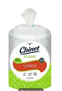 Chinet Classic 8.75" White Lunch Plate, 225 ct.