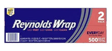Reynolds Wrap aluminum foil 2-pack, 500 sq ft total.